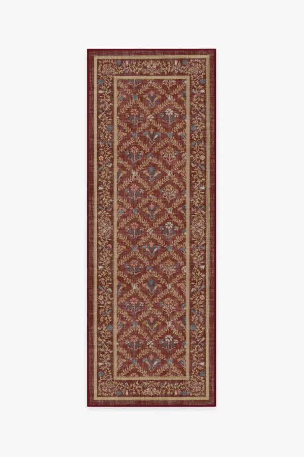 Bellflowers Amber Red Rug by Morris & Co.