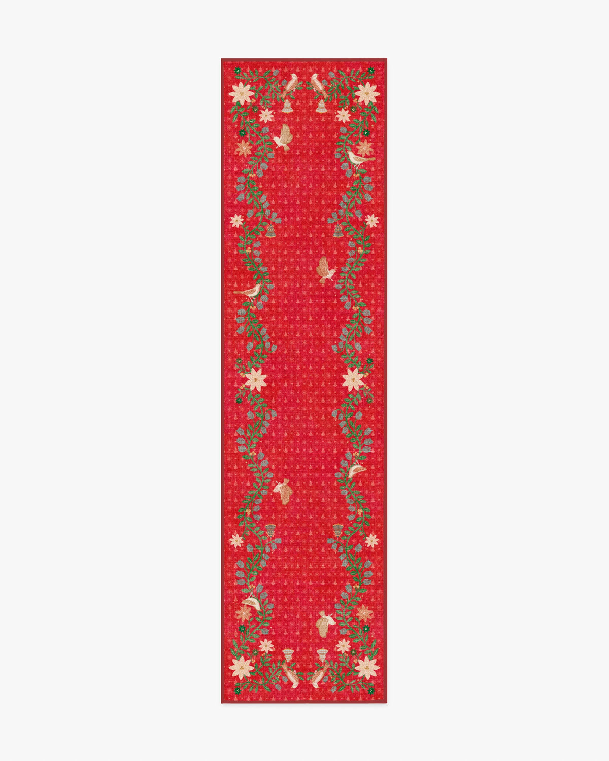 Festive Yuletide Red Flatwoven Rug by The Hiltons