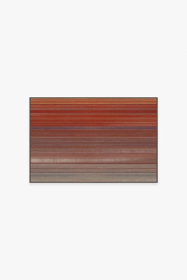 Linear Striped Multicolor Rug