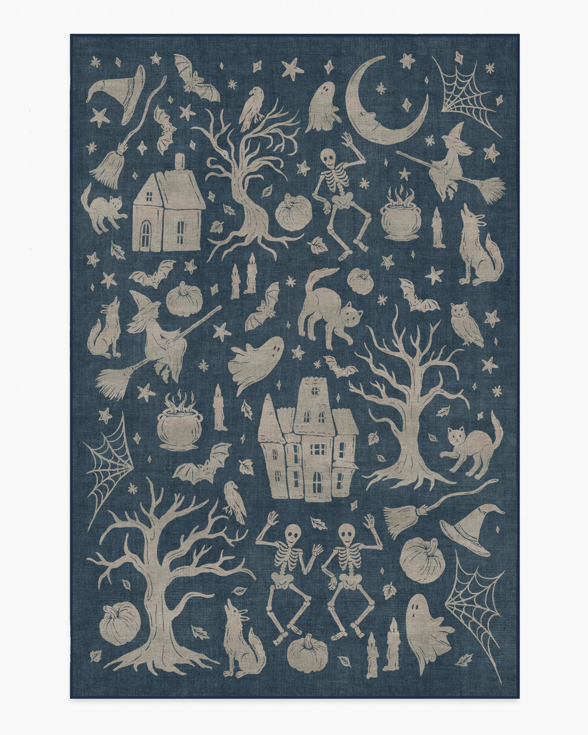 Moonlit Creatures Navy Rug