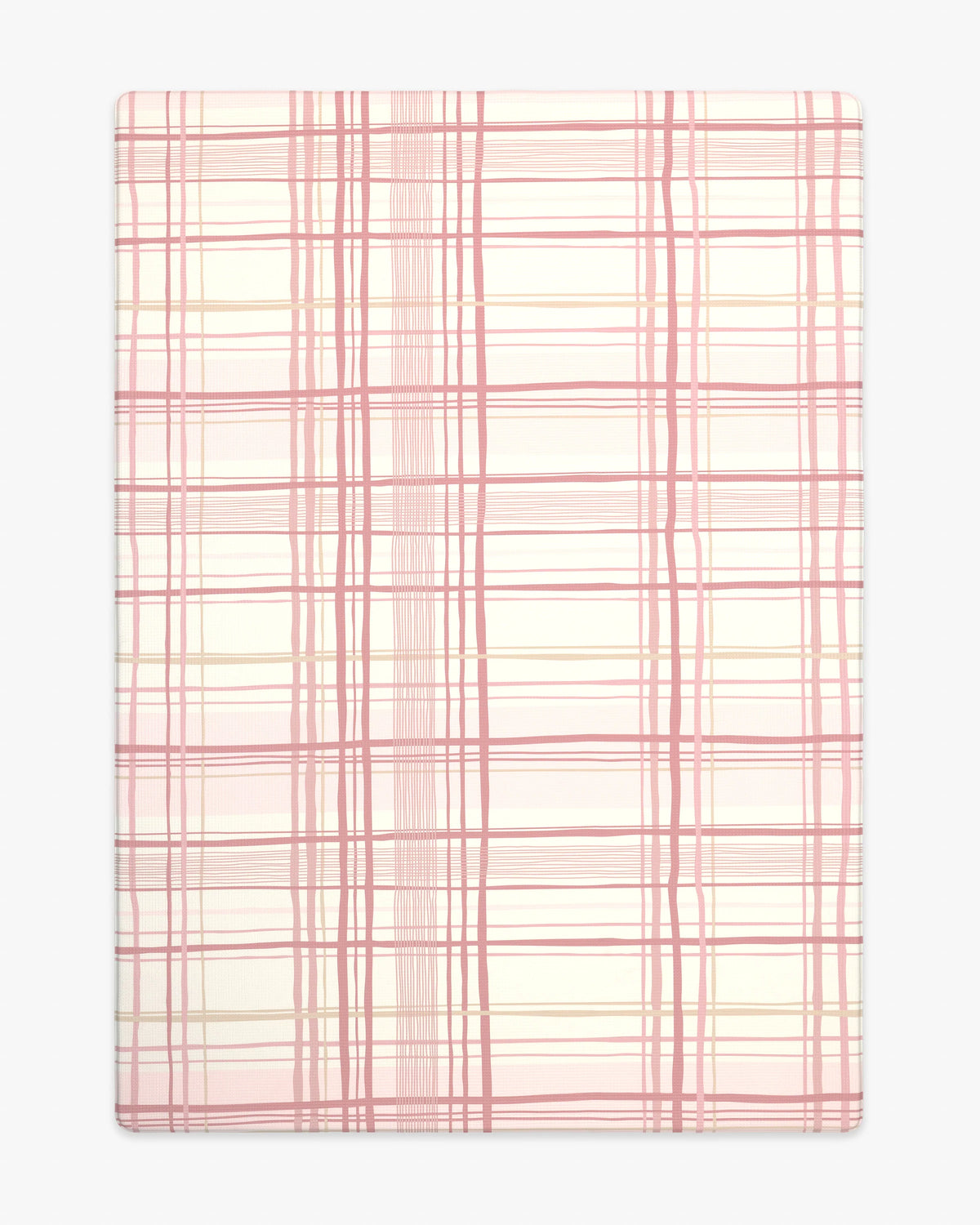 Storytime Plaid Rose Pink Play Mat