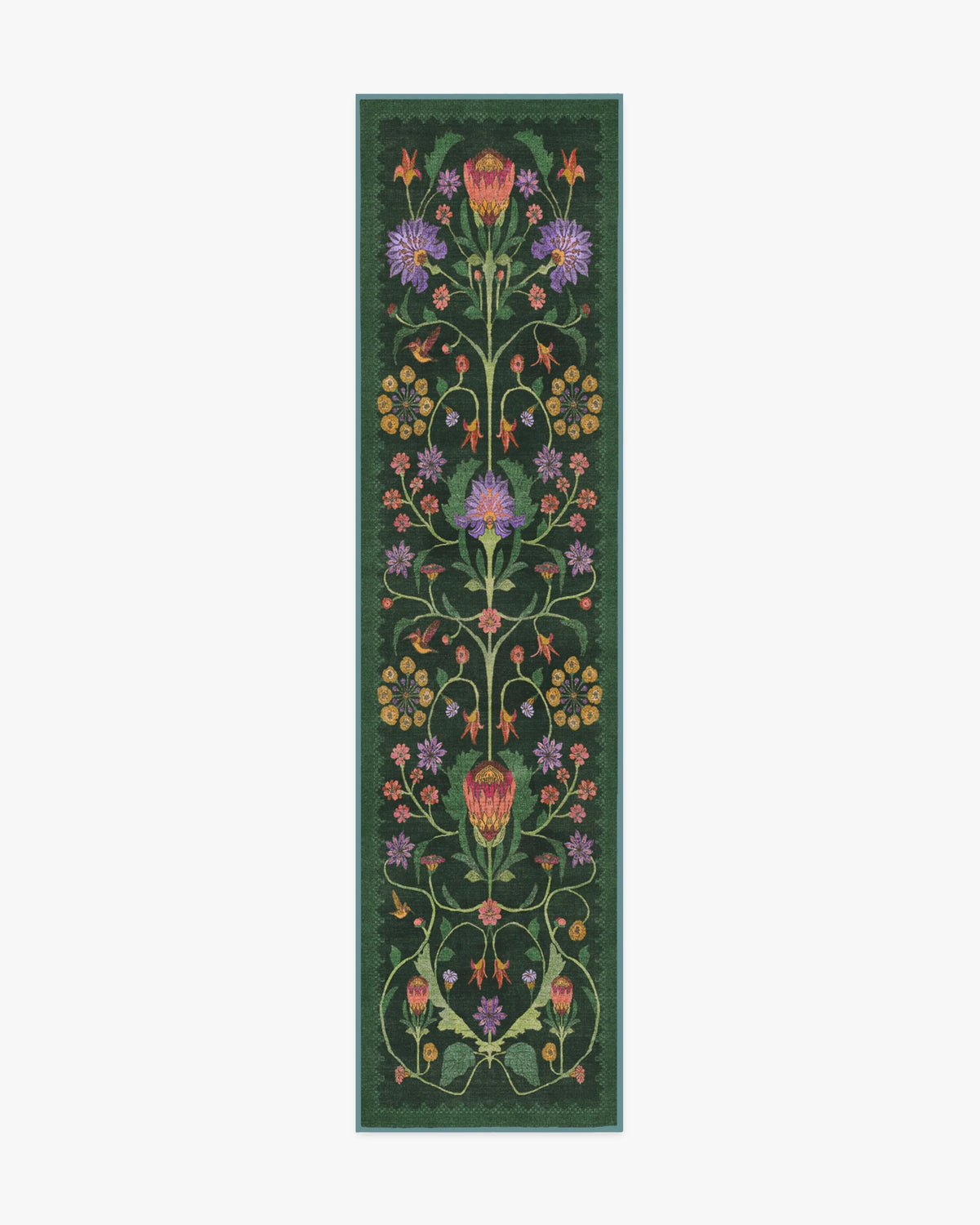 Protea Forest Green Rug by Iris Apfel