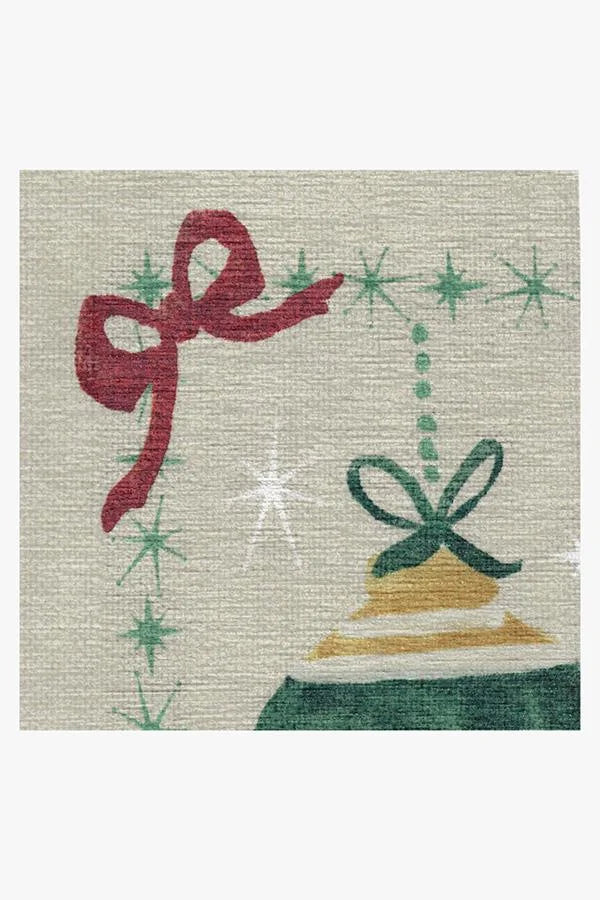 Festive Garland Holiday Shortbread Flatwoven Rug