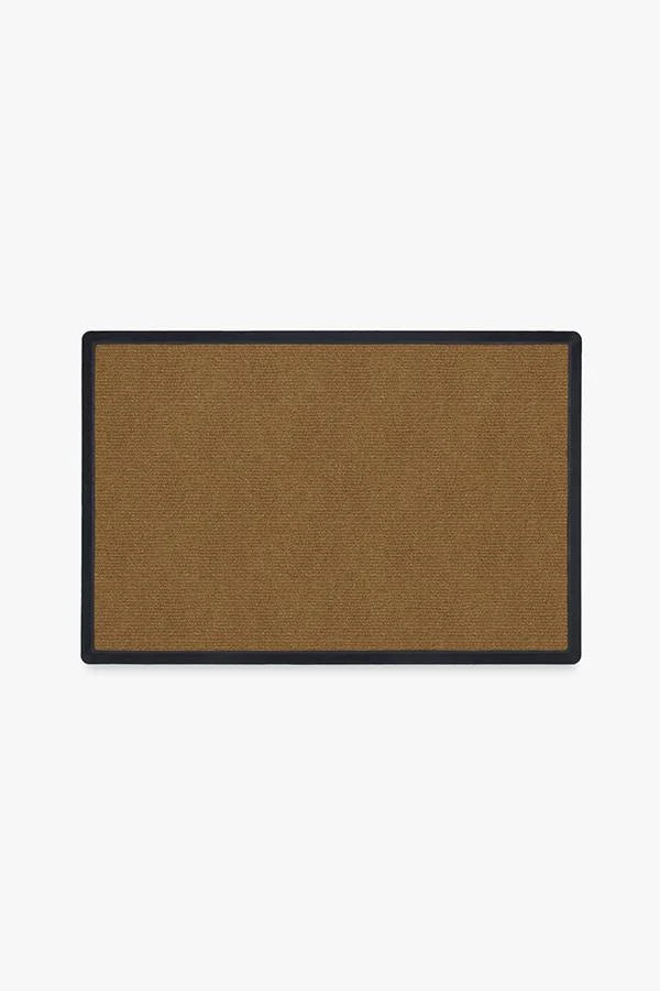 Looped Solid Dark Coir Doormat