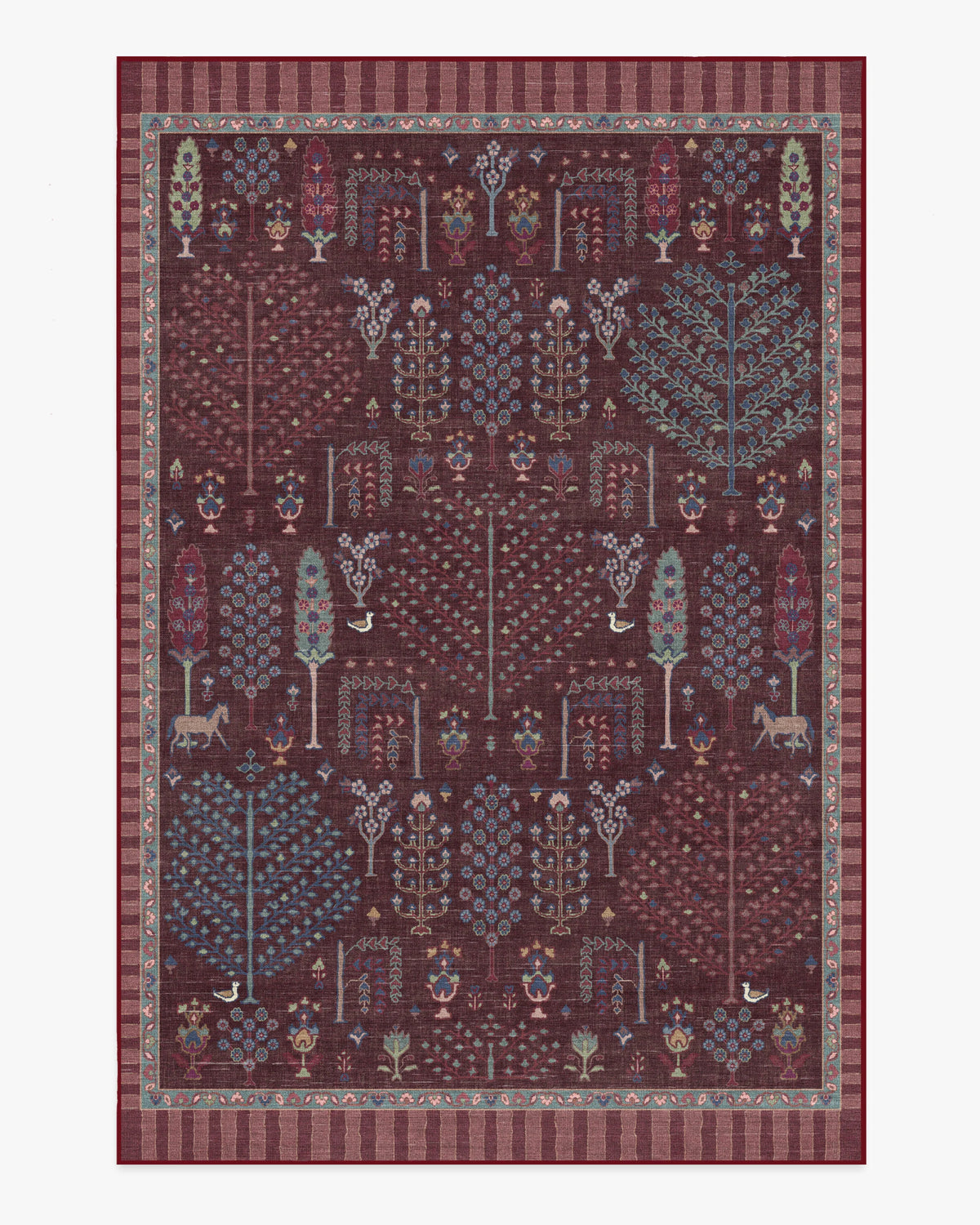Dorian Burgundy Rug by Anthropologie