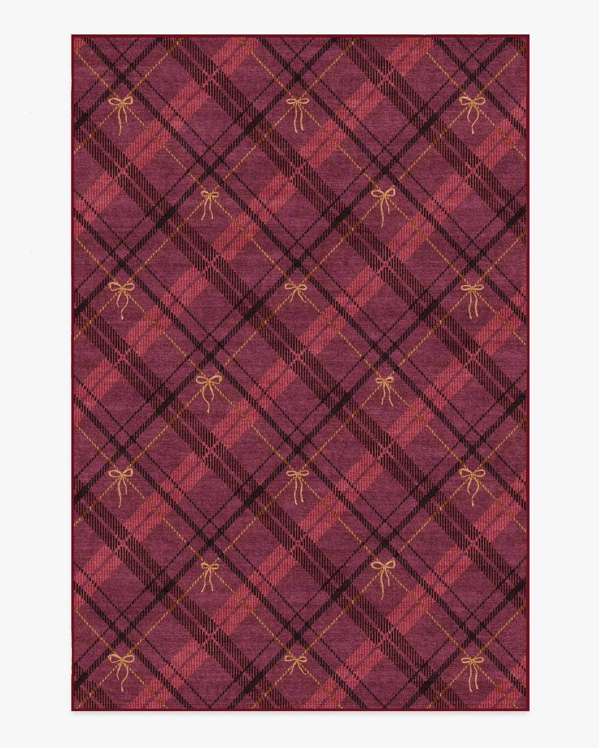Bow Tartan Red Rug