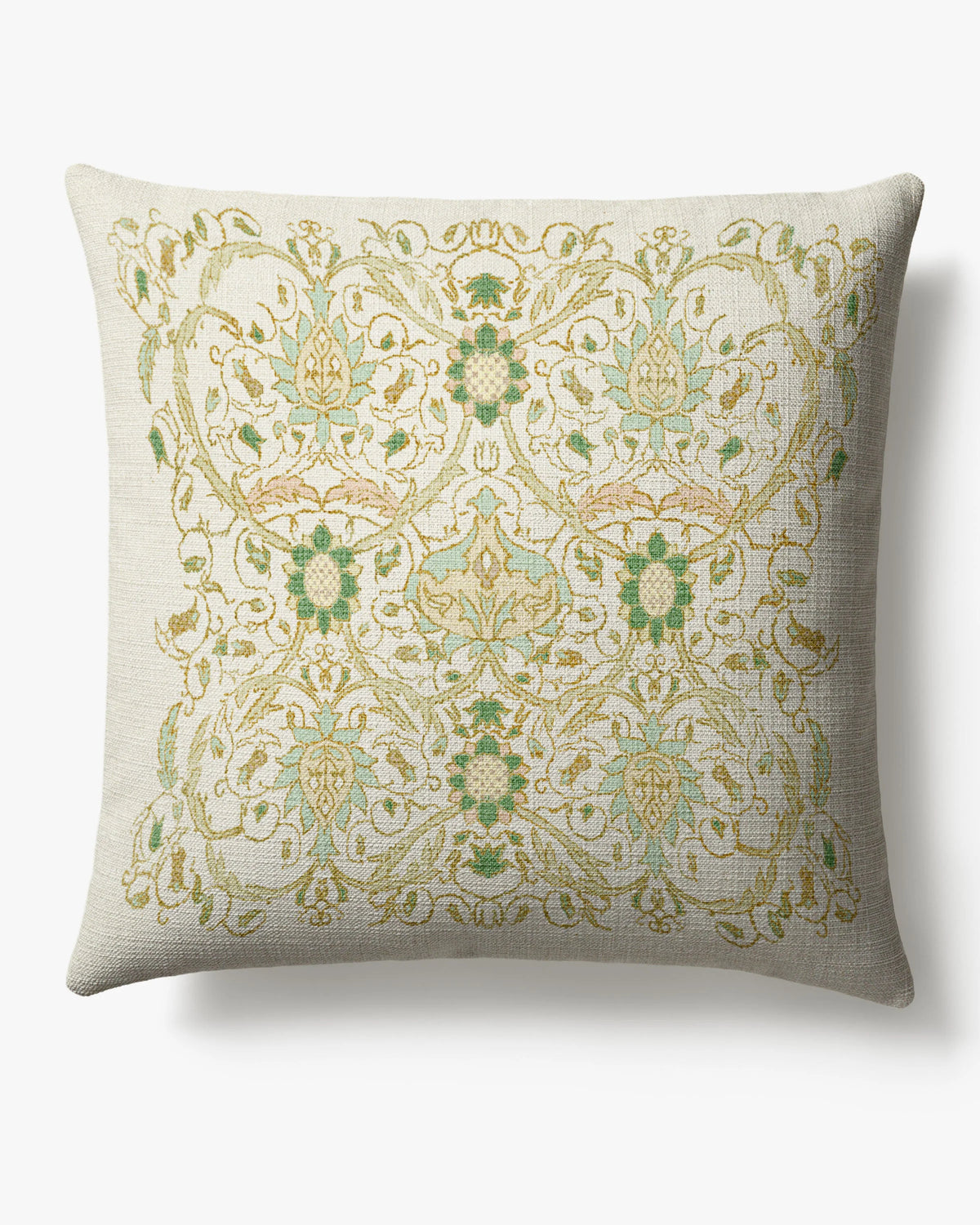 Montreal Vintage Cream Woven Throw Pillow by Morris & Co.