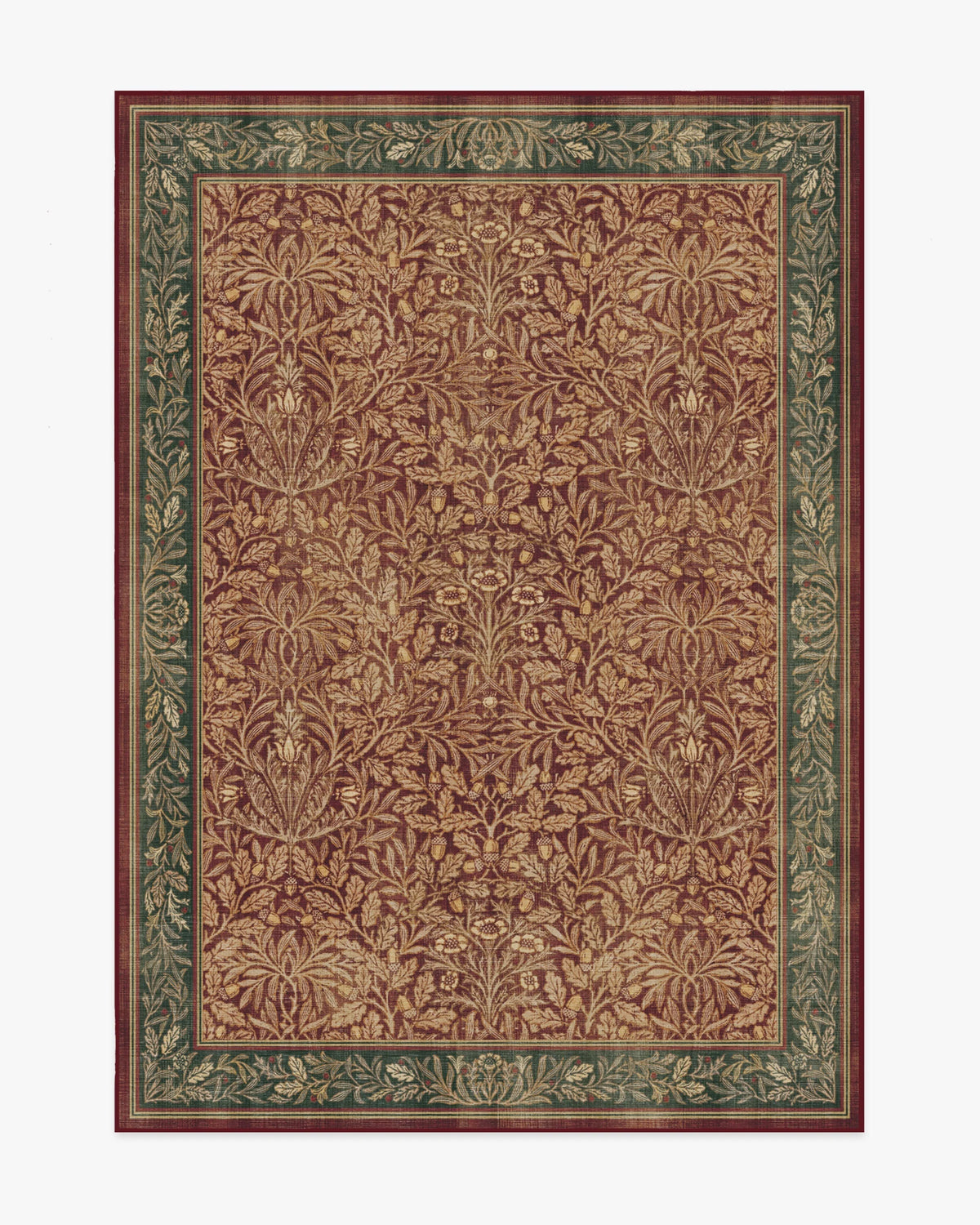 Acorn Amber Red Rug by Morris & Co.