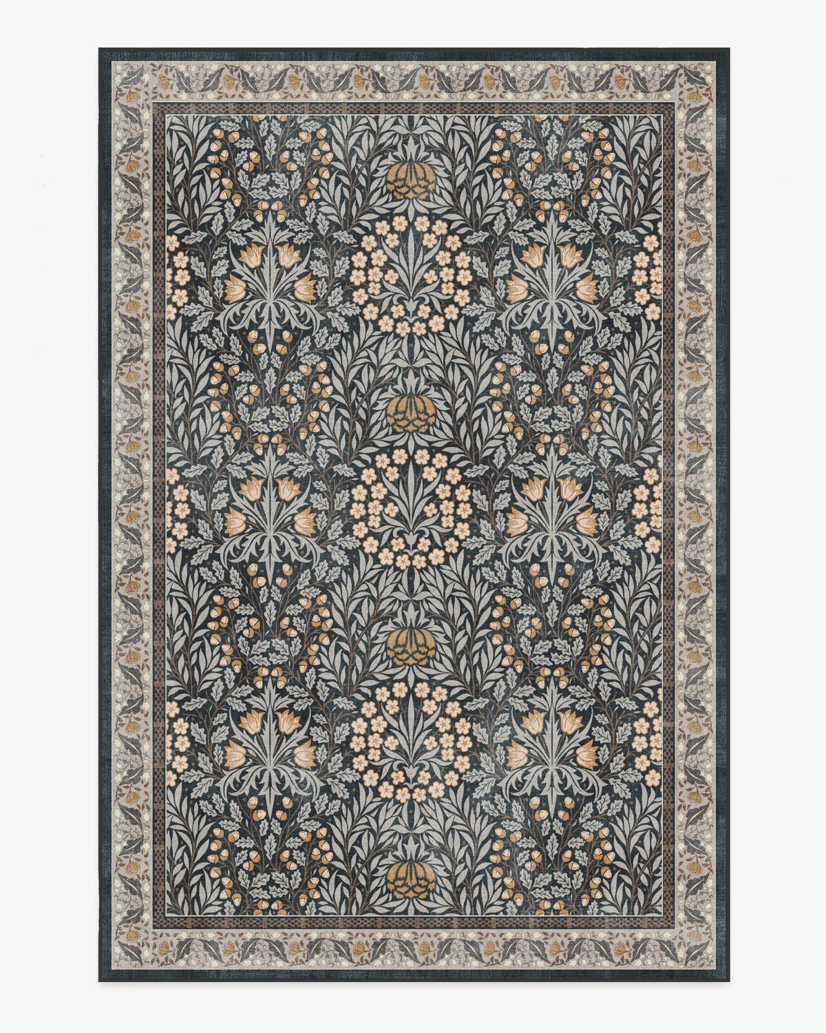 Daisy & Oak Charcoal Flatwoven Rug by Morris & Co.