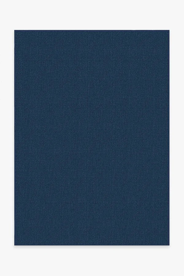 Denim Solid Indigo Blue Outdoor Rug