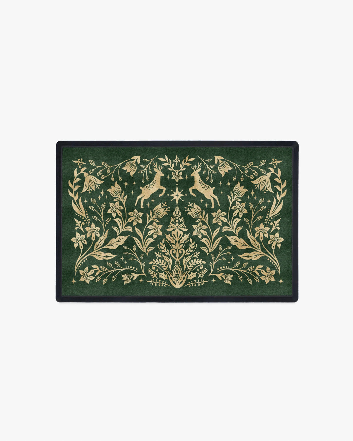 Christmas Wonderland Green & Gold Doormat