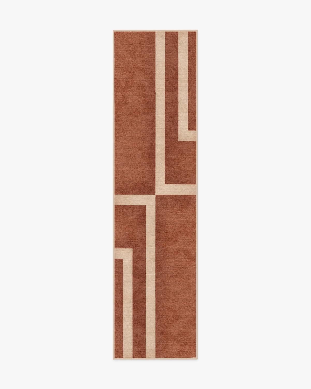 Aldo Terracotta & Cream Rug by The Local Project
