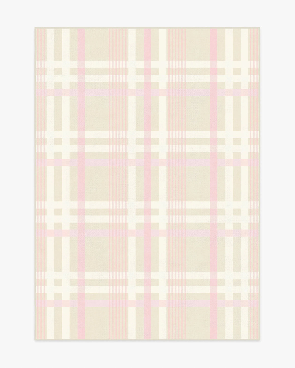 Charming Plaid Pink Flatwoven Rug