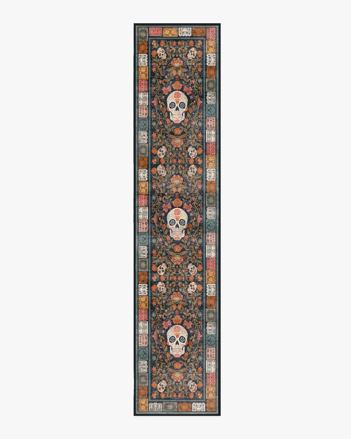 Floral Sugar Skulls Multicolor Rug