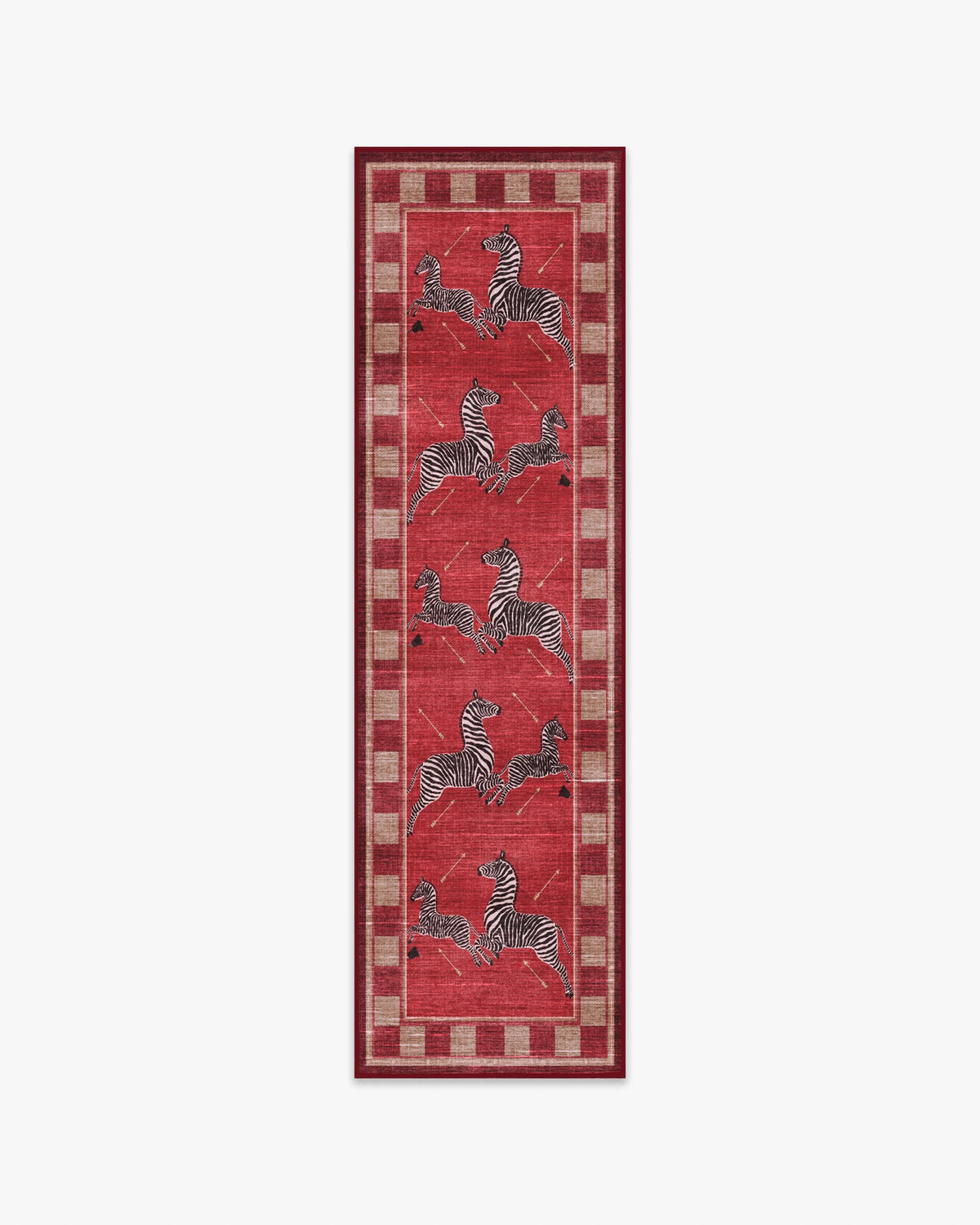 Zebras Red Rug by Scalamandré