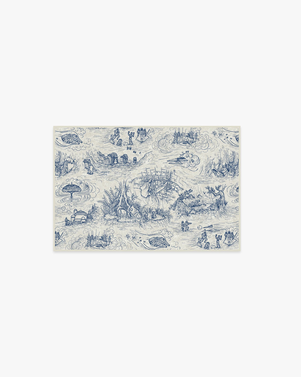 Star Wars Toile Blue Flatwoven Rug