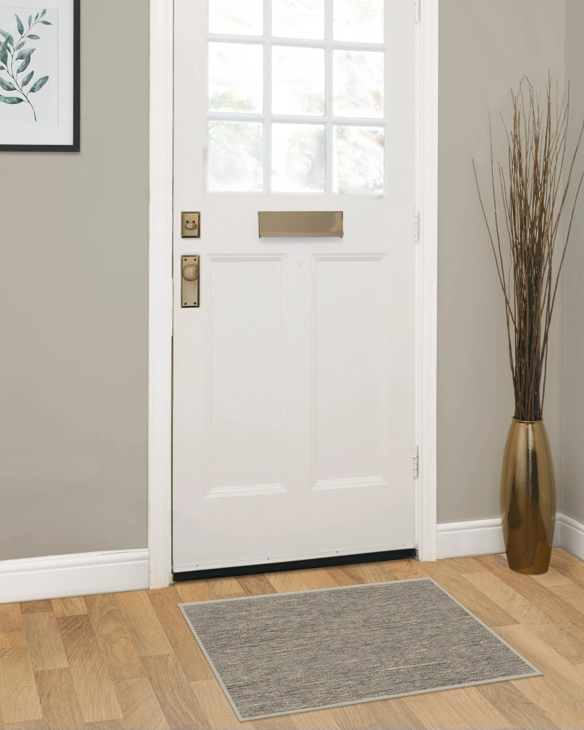 Melange Solid Natural Stone Flatwoven Rug