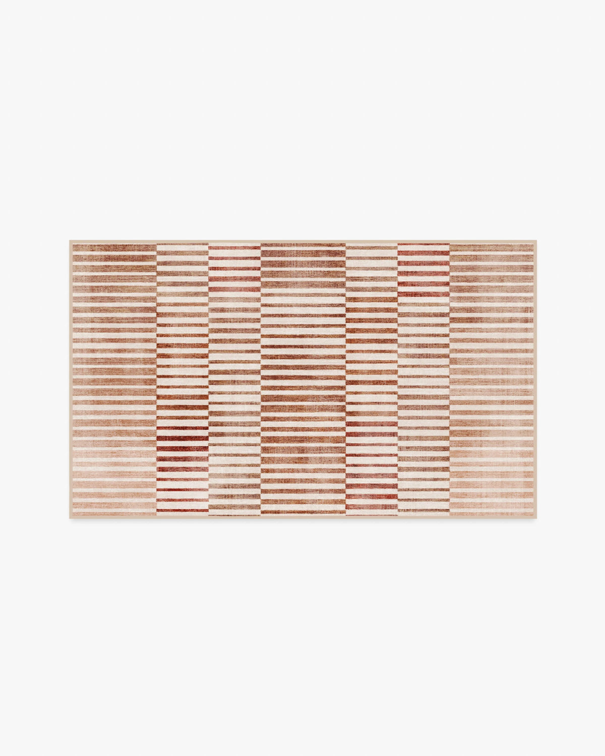 Shadow Stripe Terracotta Flatwoven Rug