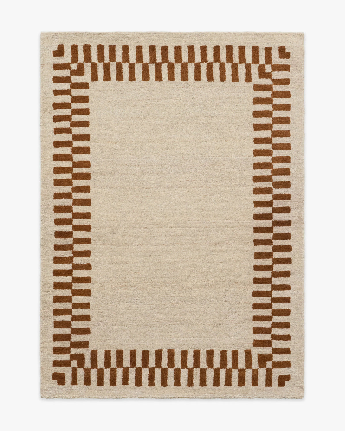 Farrow Ivory & Brown Wool Rug