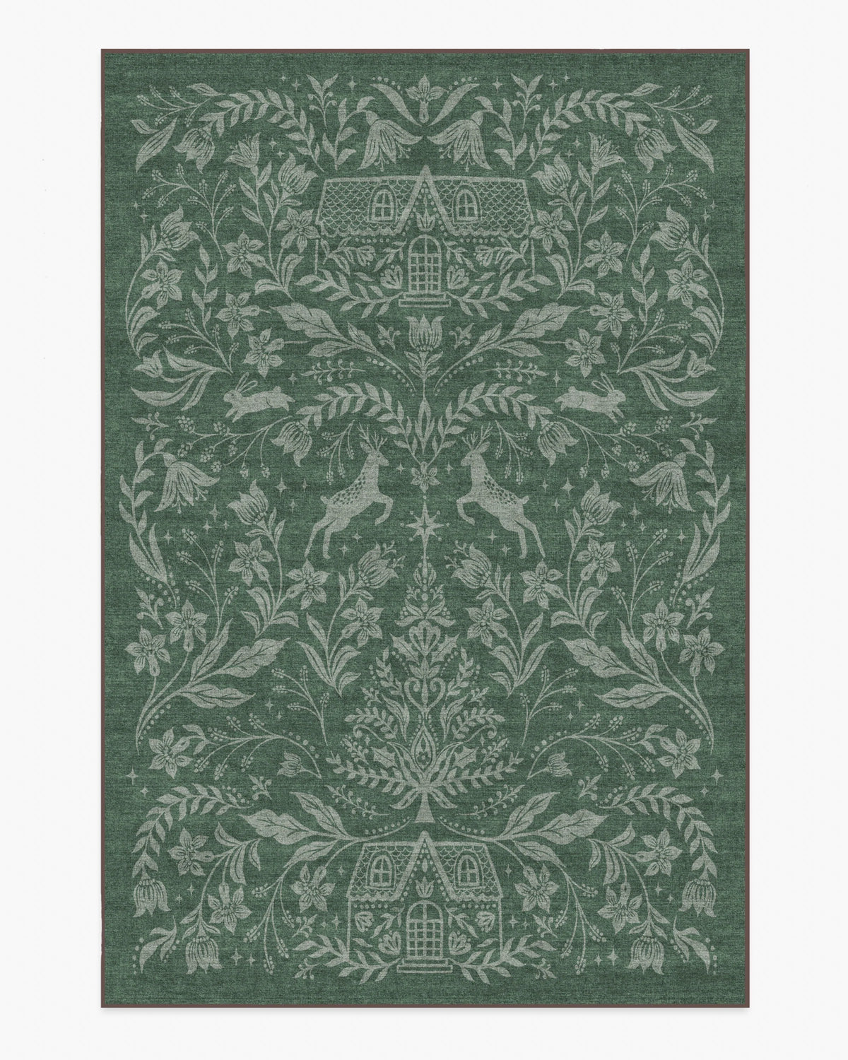 Christmas Wonderland Green Flatwoven Rug