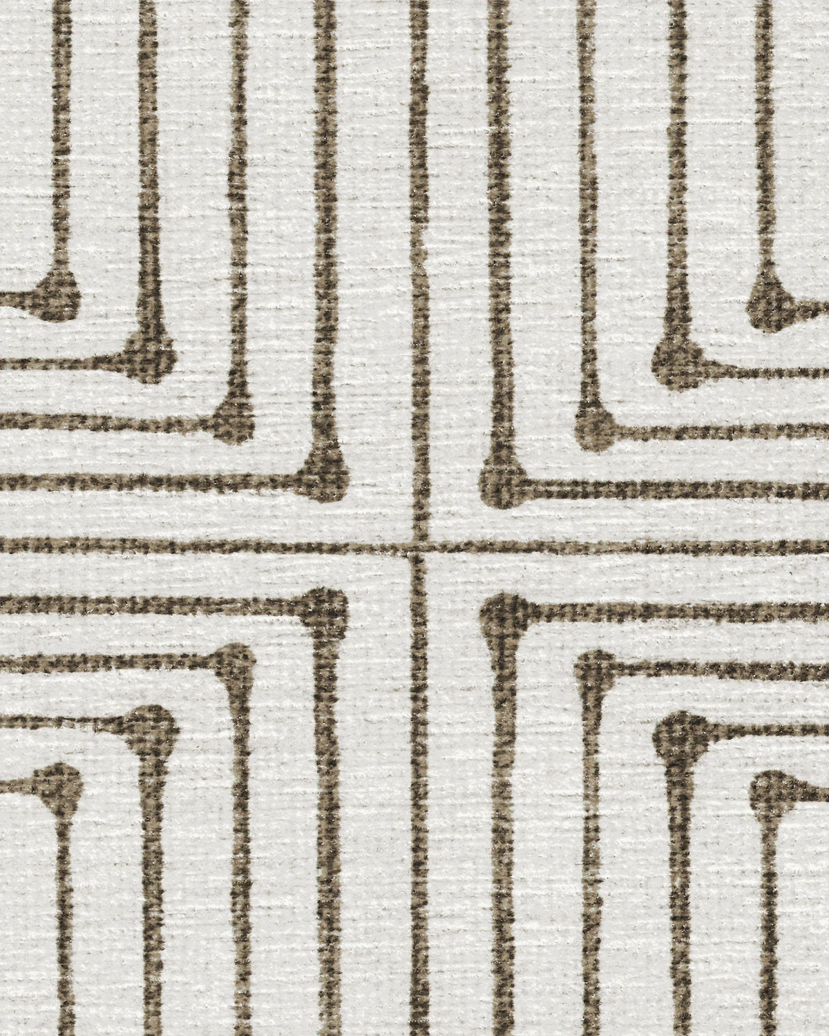 Inkdrop Camel & Ivory Flatwoven Rug by Jonathan Adler