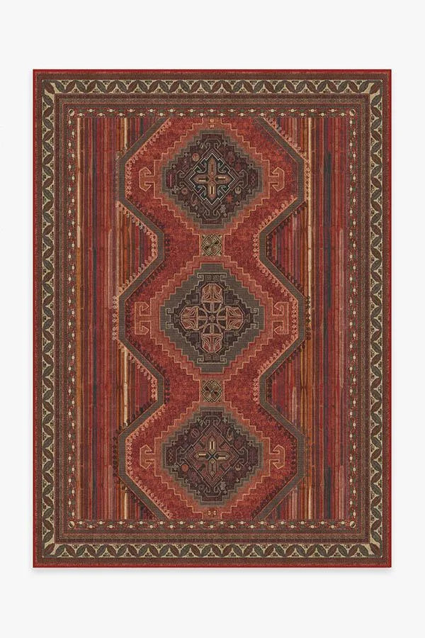 Mandalore Scarlet Red Flatwoven Rug