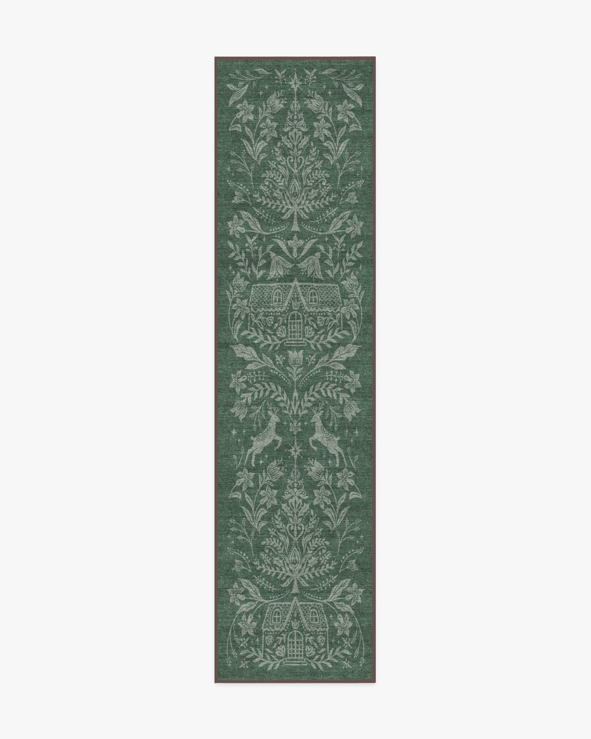 Christmas Wonderland Green Flatwoven Rug