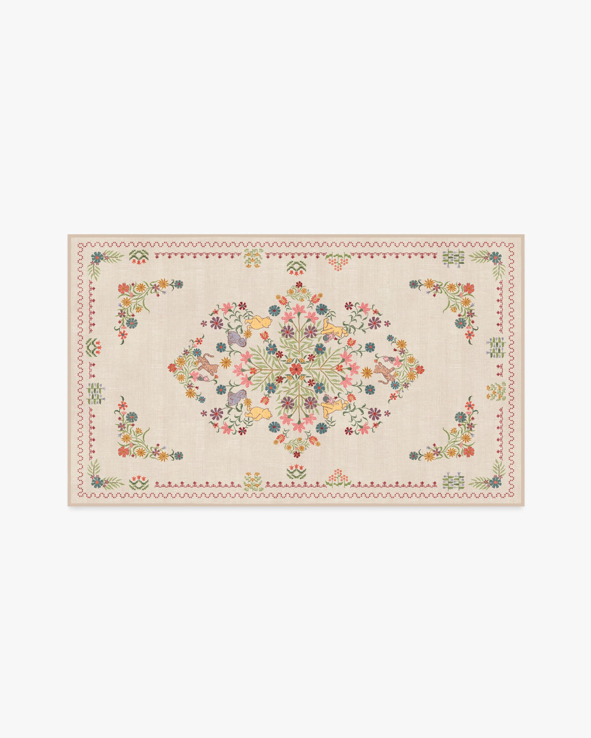 Friendship Garden Cream Multicolor Flatwoven Rug