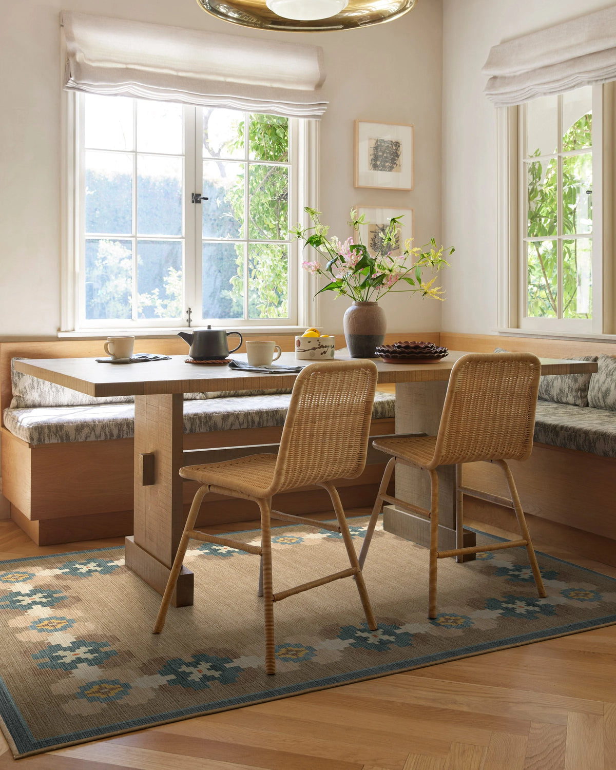 Aster Soft Blue Re-Jute Rug
