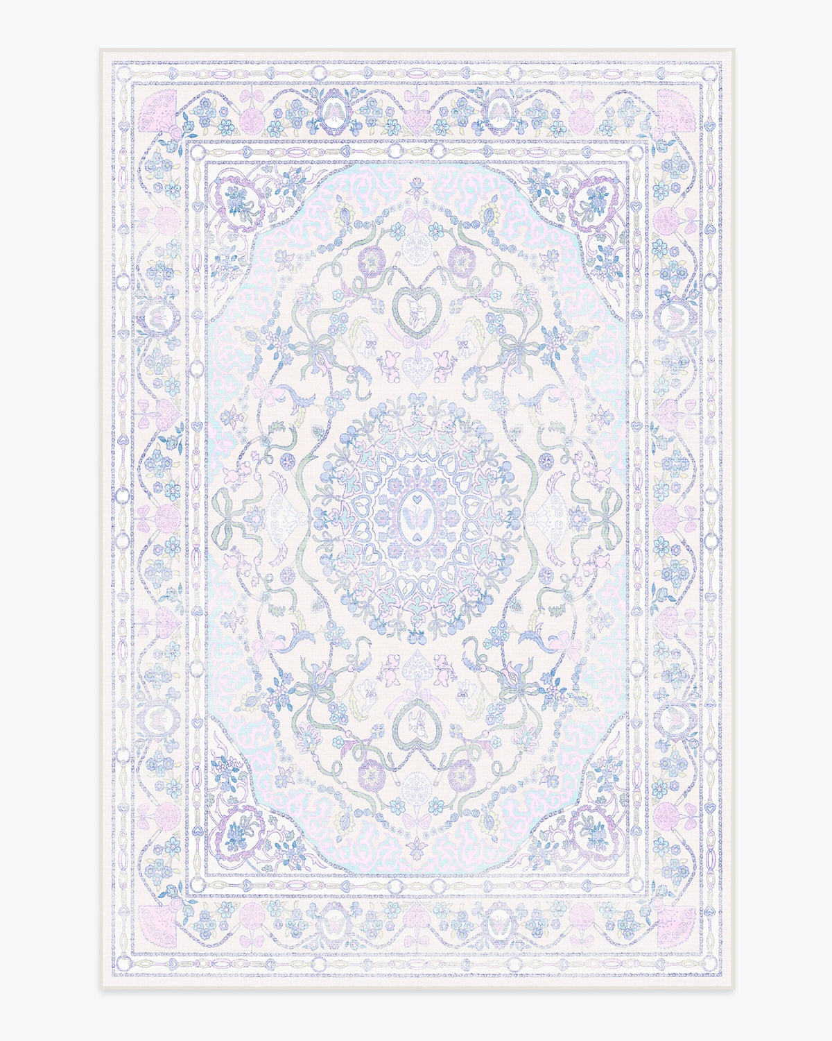Mazzy Ornamental Multicolor Flatwoven Rug by Humberto Leon
