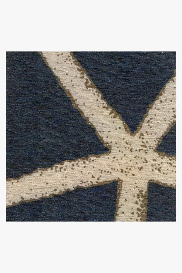 Starfish Navy Flatwoven Rug