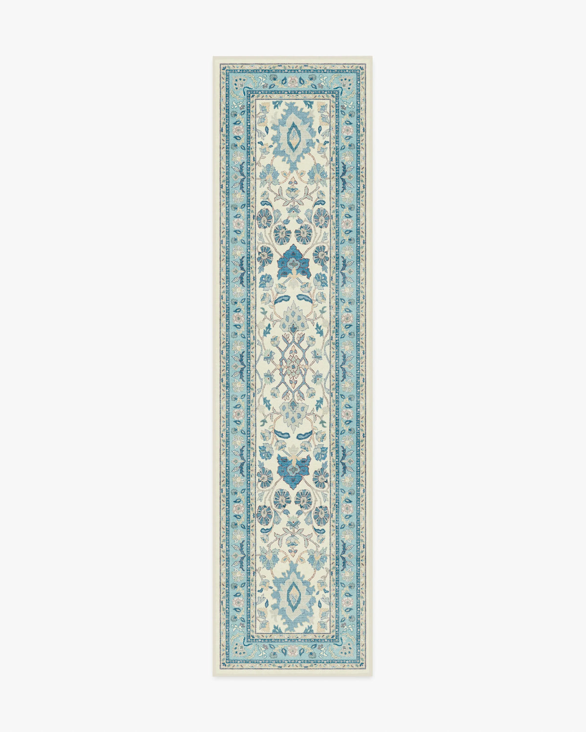 Calabria Cream & Light Blue Rug