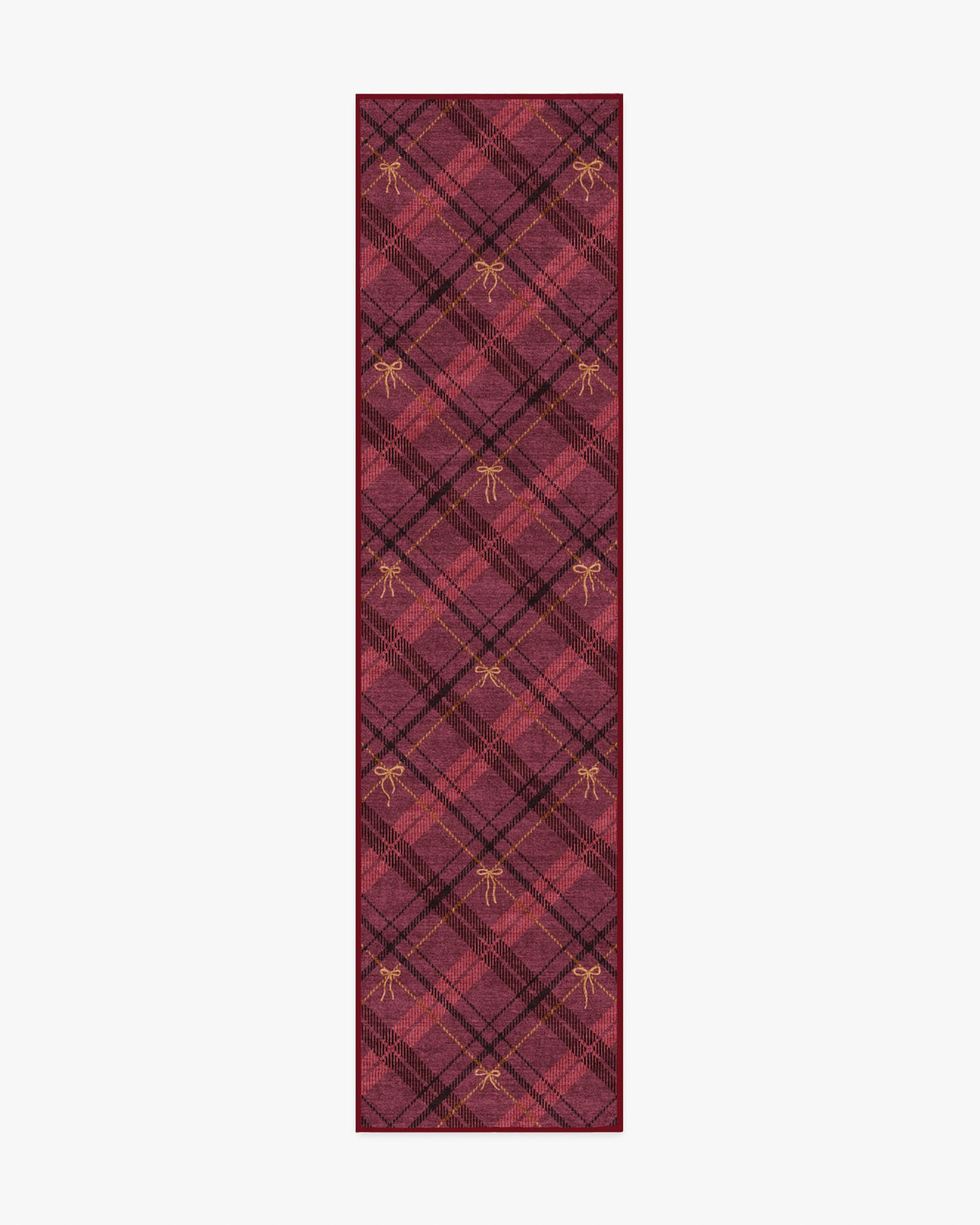 Bow Tartan Red Rug