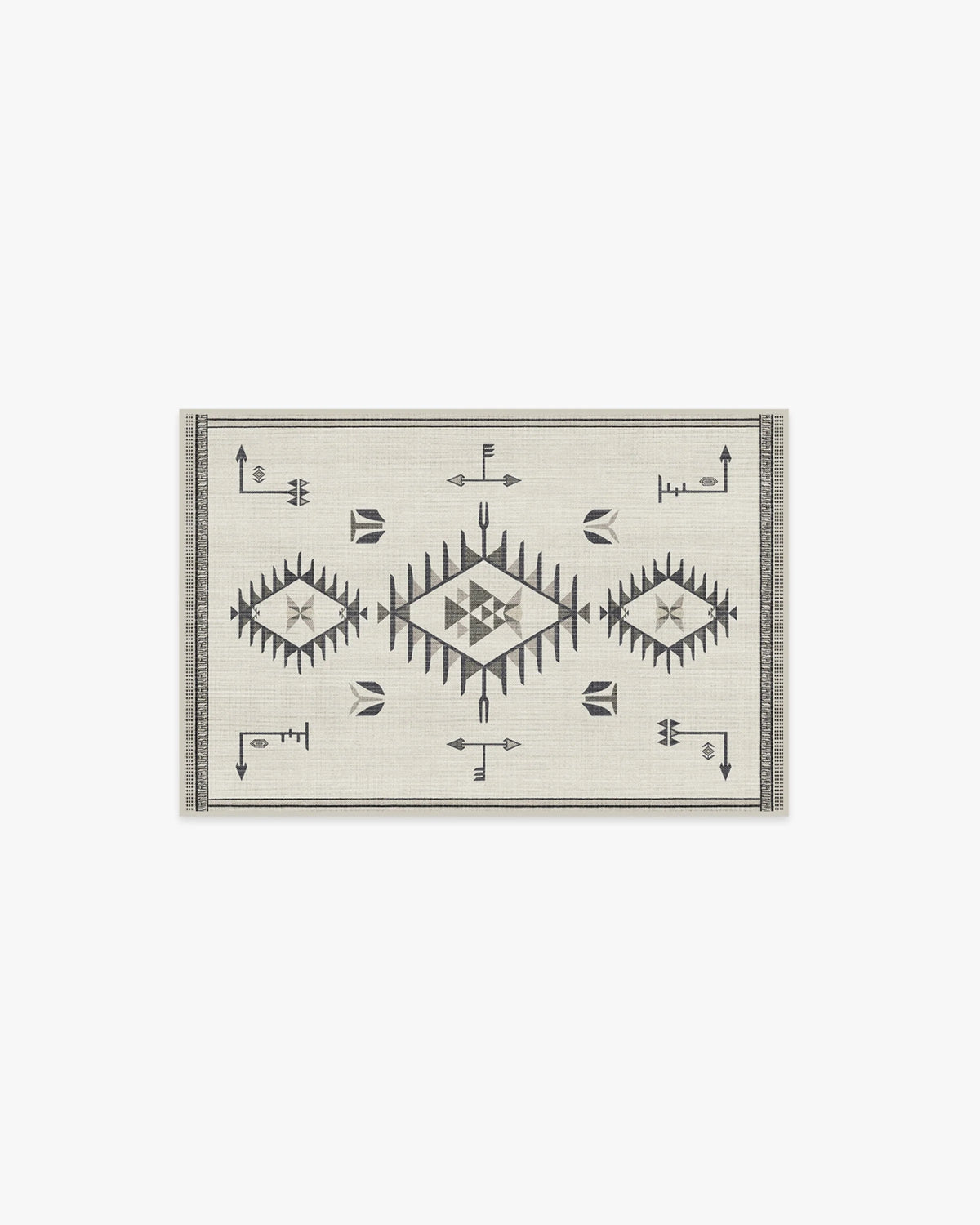 The Child Black & Cream Flatwoven Rug