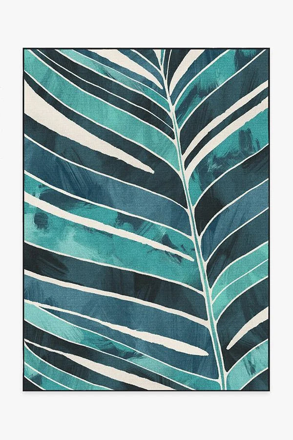 Ombra Teal Outdoor Rug