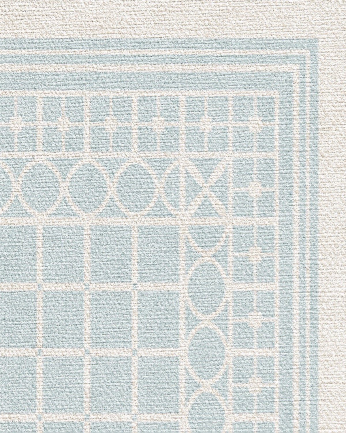 Palm Beach Powder Blue Flatwoven Rug by Gray Malin