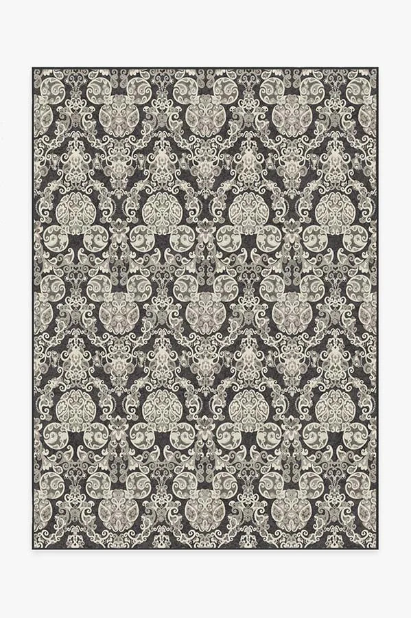 Mickey Damask Charcoal Rug