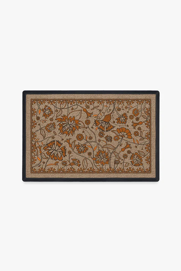 Spring Has Sprung Burnt Orange Doormat by Iris Apfel