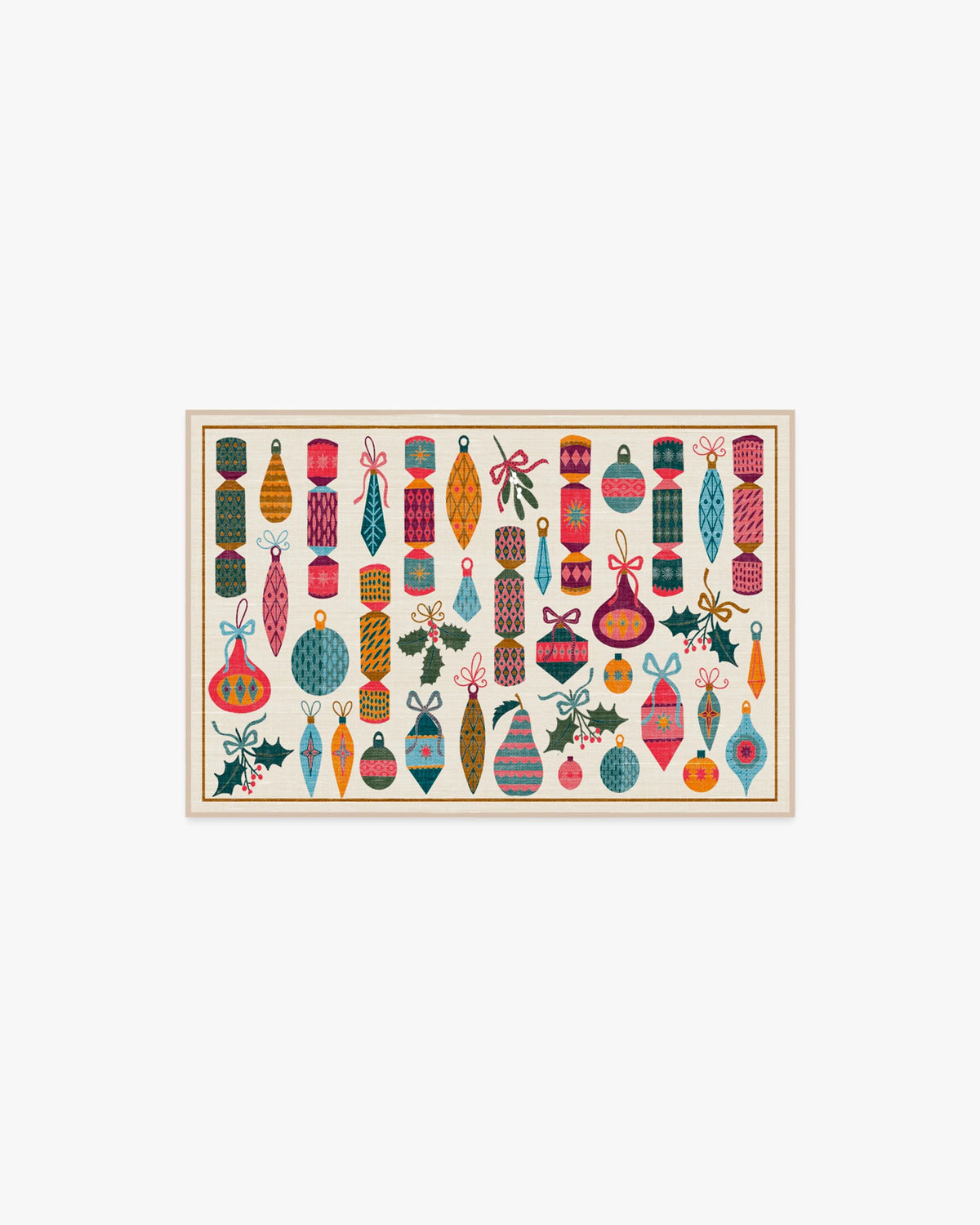 Tidings & Trimmings Cream Flatwoven Rug