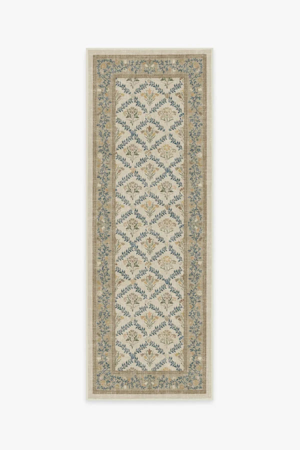 Bellflowers Ivory & Gold Rug by Morris & Co.