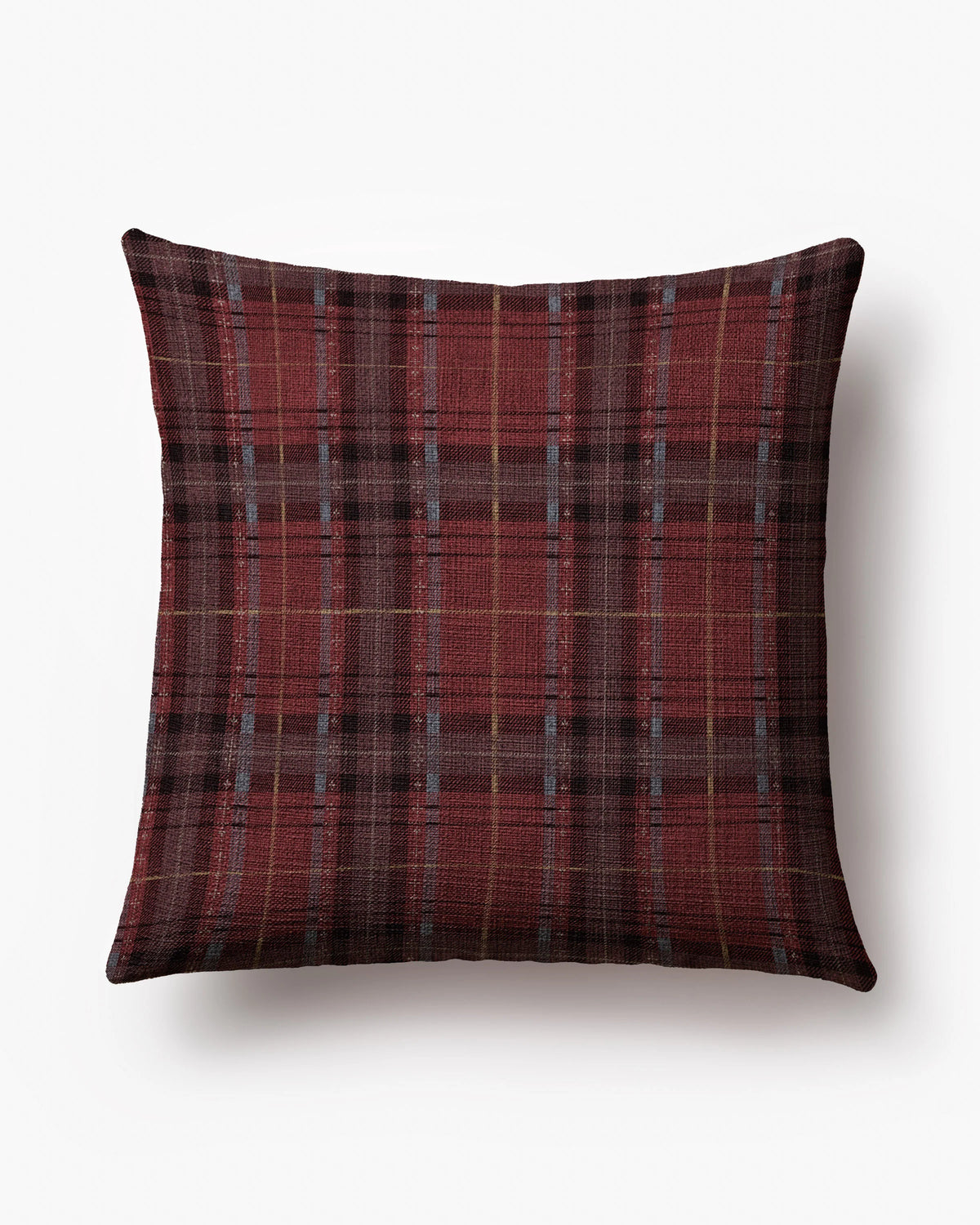 Heirloom Tartan Red Woven Throw Pillow