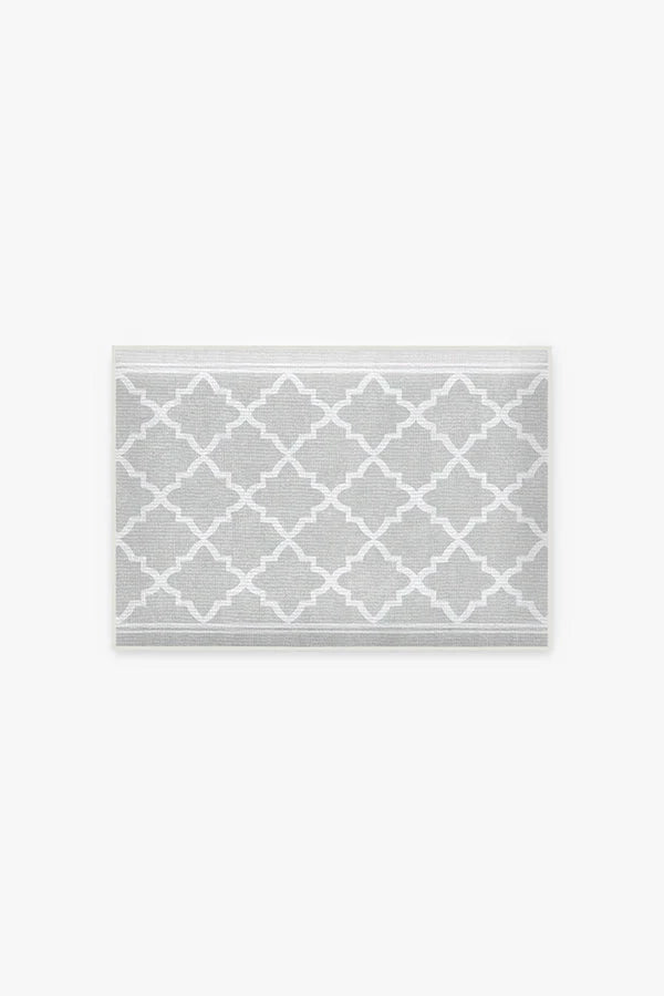 Tria Trellis Light Grey Bath Mat