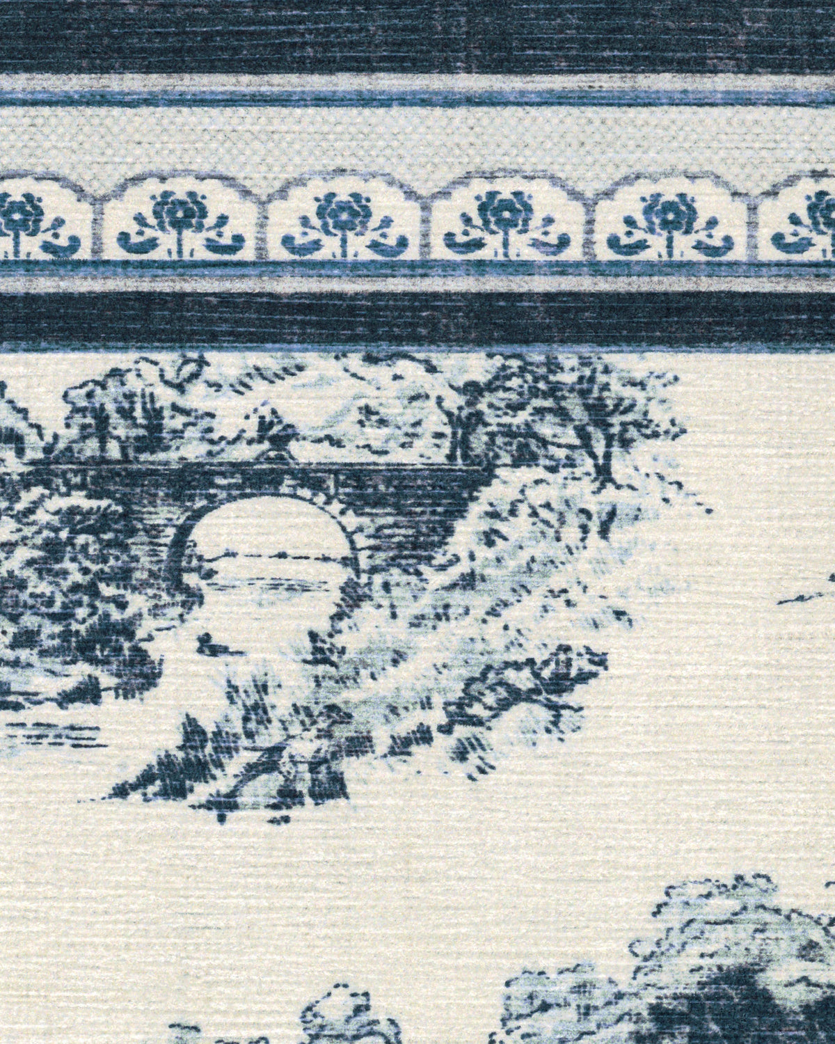 Provence Toile Delft Blue Flatwoven Rug