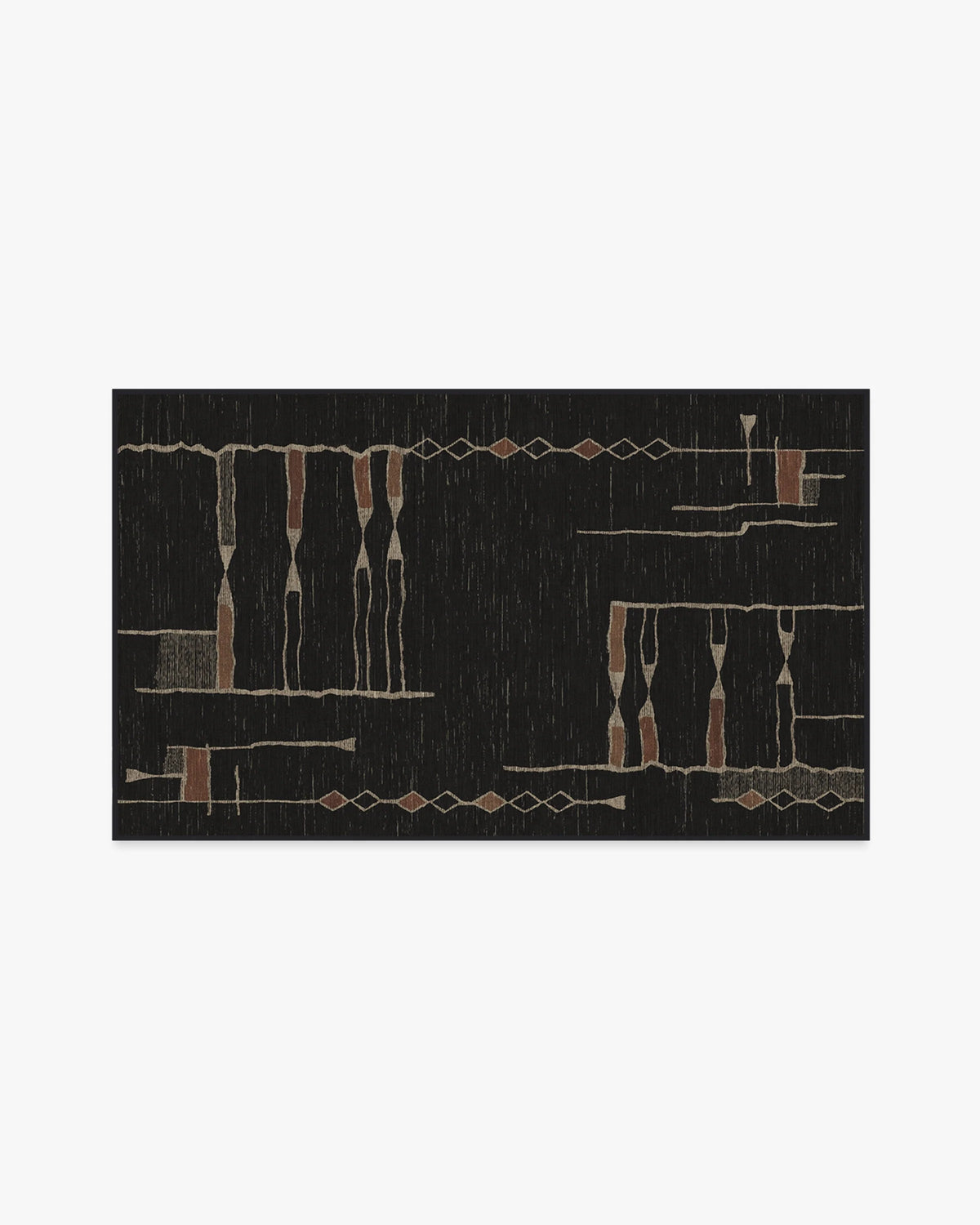 Nisa Ink Black Rug by Architectural Digest