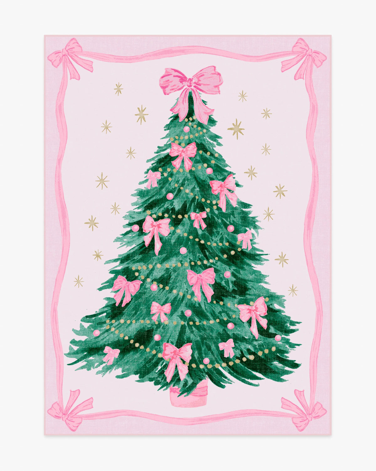 Bella Bows Spruce Pink Flatwoven Rug