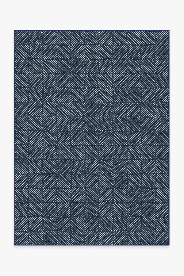 Parquet Navy Outdoor Rug