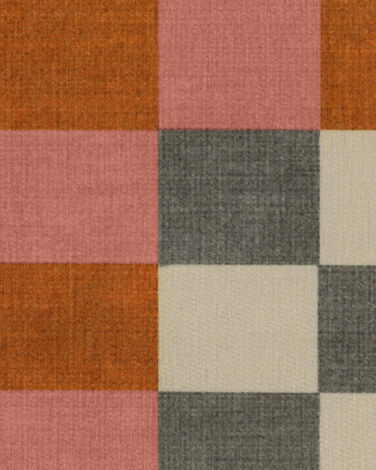 Checker Border Pink & Orange Flatwoven Rug by Jonathan Adler