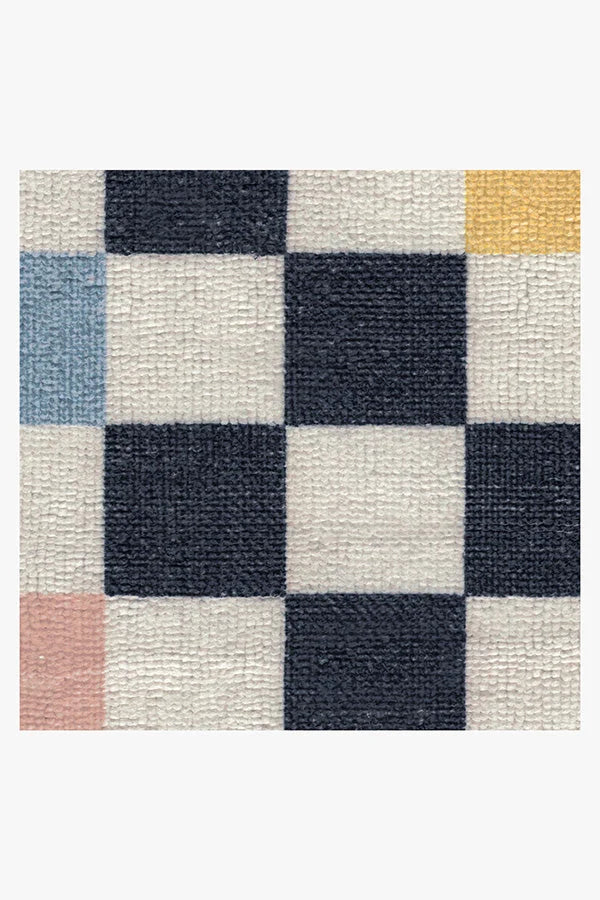 Bain Checkered Multicolor Bath Mat
