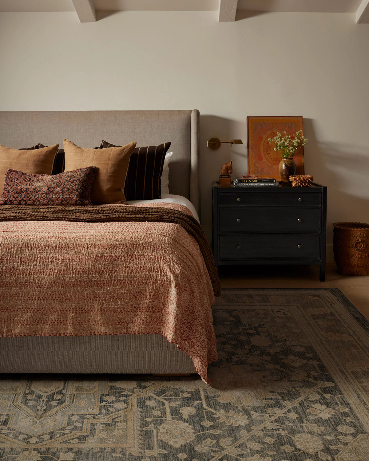 Zahra Ink & Vintage Citron Flatwoven Rug
