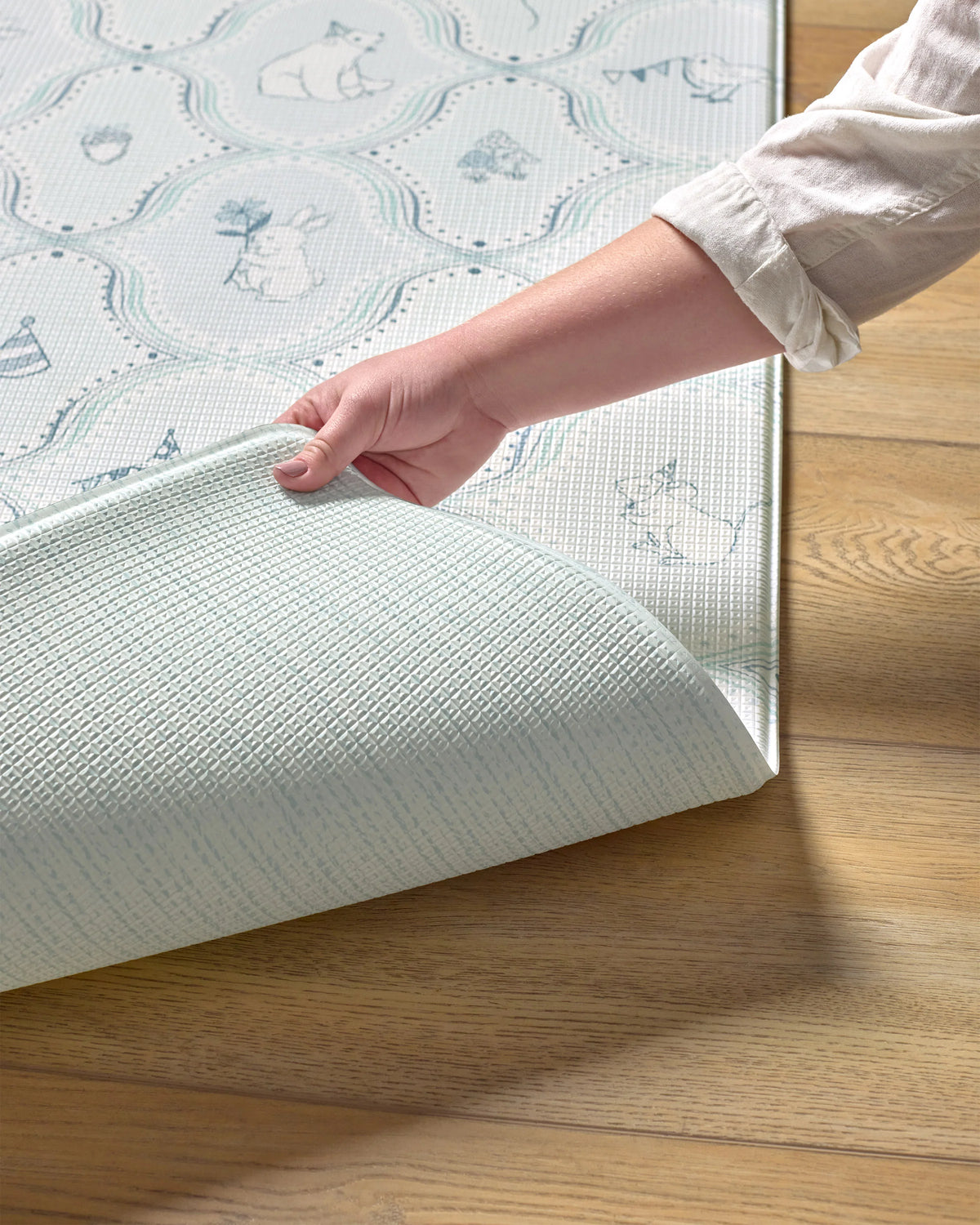 Whimsical Woodland Denim Blue Play Mat